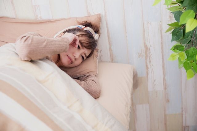 眠れない、寝付きが悪い、眠りが浅いイメージ
